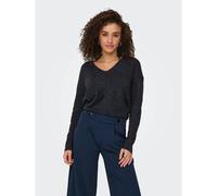 JdY Women's Elanora L/S V-Neck Jumper. KNT Noos Knitted, Night Sky/Detail: Melange, S