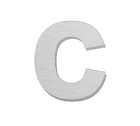Brushed Modern House Number -76mm Height, Made of Solid 304 Stainless Steel, Floating Appearance and Easy to Install (Letter c)