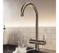 Nickel 3 in 1 Boiling Hot Kitchen Mixer Tap With 2.4L Boiler and Filter - Pronto Vesta