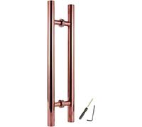 Brushed Nickel Barn Door Handle - Sturdy Double-Sided H-Shaped Stainless Steel Grab Rail 60cm (24in) Gate Bar for Sliding Doors Rustic Home Décor Easy Installation