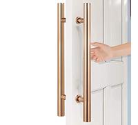 Brushed Nickel Barn Door Pull Handle - Stainless Steel Commercial Entry Push/Pull Door Handles for Wooden & Shower Sliding Doors, Grab Bar for Easy Access