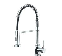 Brushed Nickel Black Gourmet Kitchen Faucet - 360° Rotating Deck-Mounted Hot & Cold Mixer Tap for Sink Modern Design & Easy to Install