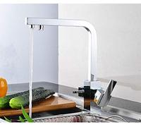 Brushed Nickel/Black Sphere/Chrome Multifunctional Kitchen Faucet Hot & Cold Water Mixer 3Way Drinking Water Tap Pure Water Sink Faucet for Modern Kitchens