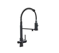 Brushed Nickel Dual Spout Kitchen Faucet Water Filter Tap with Rotation Purification Pure Drinking Water Mixer Crane for Home Use Stylish and Functional Kitchen Upgrade