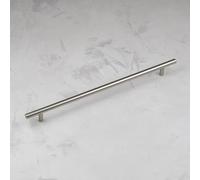 Brushed Nickel Kitchen Cupboard Handle 320mm Hole Centre 10 Pack T Bar Cabinet Drawer Pull