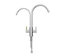 Brushed Nickel Kitchen Faucet with 360° Rotation Stylish Drinking Water Filter RO Compatible 1/4'' Connection Durable Tap for Home & Restaurant Use