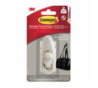 Brushed Nickel Medium Metal Hook 3M Command Holds Up To 1.3kg(3lb) Damage Free