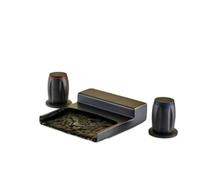 Brushed Nickel/ORB Basin Facet Dual Handles Three Holes Wall Mounted Mixer Tap(ORB B)