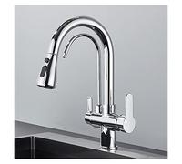 Brushed Nickel Pull Down Kitchen Faucet A 360° Rotating Single Lever Mixer Tap with Spray Function for Modern Kitchens A Easy to Use Stylish Sink Crane
