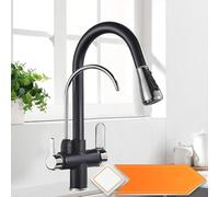 Brushed Nickel Sink Mixer Faucet Pull Down/Out Single Handle Tap for Hot & Cold Water Modern Kitchen Sink Faucet Easy Clean Design