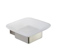 Brushed Nickel Soap Dish Holder - Durable Wall Mounted Design