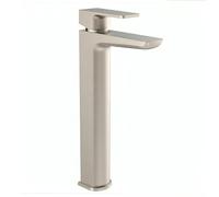Brushed Nickel Tall High Rise Mono Basin Mixer Tap