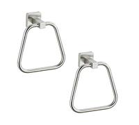 Brushed Nickel Towel Ring for Bathroom 2 Pack, Kitchen Bath Towel Holder Hangers Wall Mount Heavy Duty Stainless Steel