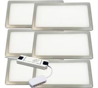 Brushed Nickel Ultra-Slim Led Under Cabinet Light Kit - 6X Natural White 5W Lights With 30W Driver