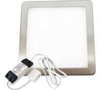 (1 Light & Driver) BRUSHED NICKEL Slim Square Under Cabinet Down Light & Driver - Warm White LED