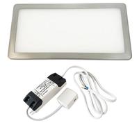 (1 Light & Driver) BRUSHED NICKEL Slim Under Cabinet Light & Driver - Warm White Diffused LED