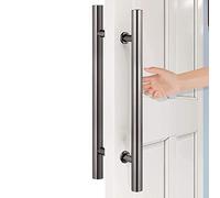 Brushed Nickel ViolaDresses Barn Door Pull Handle for Wooden Door, Stainless Steel Commercial Entry Push Pull Door Handles, Shower Sliding Door Grab Bar