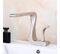 Brushed Retro Brass Single-Handle Bathroom Sink Faucet - One-Hole Wash Basin Tap forHome Decor