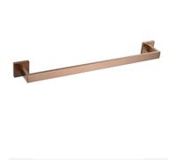 Brushed Rose Gold Bathroom Accessories Set - Modern Square Design Toilet Paper Holder, Towel Bar & Robe Hook, 2-Piece Luxury Towel Rack for Elegant Home Decor