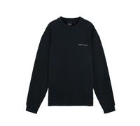 Brushed script print crew neck sweatshirt Lyle & Scott Bleu XL