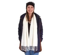 Brushed silk scarf - colour: cream