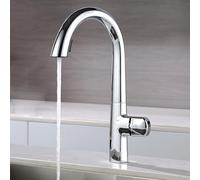 Brushed Silver Kitchen Sink Mixer Tap - 360° Swivel, 2-Mode Pull-Out Spray, Hot & Cold Water, One Hole Installat, Brass h for Modern Kitchens