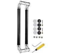 Brushed Stainless Steel Barn Door Handle 16 48" Double Sided Sliding Pull Bar for Kitchen Shower Garage Entry Durable Black Push/Pull Door Hardware