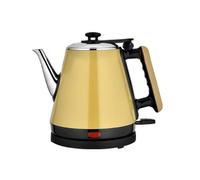 Brushed Stainless Steel Electric 1.2L Cordless Kettle Quiet & Fast Boil 1KW, Anti-scalding handle, Perfect pour spoutYellow,One Size