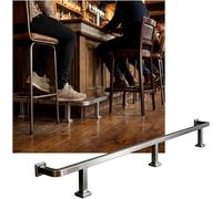 Brushed Stainless Steel Foot Rail Kit - 4M/13FT Wall-Mounted Foot Rest for Bars & Restaurants - Sl esign, Easy Installation for Home & Commercial Use