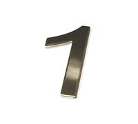 Brushed Stainless Steel House Numbers Stick on 3M Adhesive 10cm Tall - 1 to 9999#(None)~(None)~1