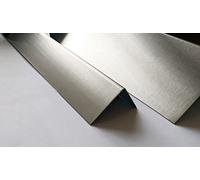 Brushed Stainless Steel Metal Angles Wall Corner Protectors - 25mm x 25mm - 1000mm (100cm) long