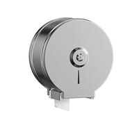 Brushed Stainless Steel Paper Towel Dispenser Wall Mount, TOBEFORT Commercial Jumbo Toilet Paper Dispenser, 9 Inch Roll with 2.5 Core, Toilet Paper Holder Bath Tissue Dispenser Lock Key