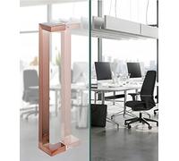 Brushed Stainless Steel Push Pull Bar Handles,15/13/16 in Door Handle for Kitchen, for Office Closet Barns, Two-Side Design, Matte Finish(Rose Gold,120cm/47.2inft)