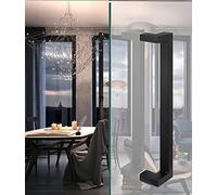Brushed Stainless Steel Push Pull Bar Handles,15/13/16 in Door Handle for Kitchen, for Office Closet Barns, Two-Side Design, Matte Finish(Black,100cm/39.4in)