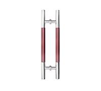 Brushed Stainless Steel Replacement Shower Door Handles - Durable Push Pull Glass Door Handles for Offices, Barn Doors & Home Decor - Easy Installation