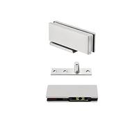 Brushed Stainless Steel s Door Hins - 1 Set Hydraulic Buffer Pivot Hin & Clamps for 10-12mm Toughened s Shower Doors - Sleek Bathroom Fittings