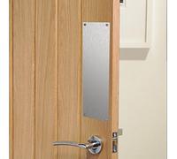 Brushed Stainless Steel Sheet Finger Door Push Plates - Various Sizes (650x90mm)