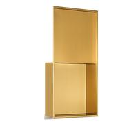 Brushed Stainless Steel Shower - 24"x12"x4" Square Wall Shelf for Shampoo & nizer Storage Gold Finish Shower Caddy Durable & Stylish Modern Bathroom Solution