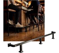 Brushed Stainless Steel Wall-Mounted Foot Rail Kit - 4M/13.12FT Bar Foot Rest for Home & Commercial Use, Sl esign, Easy Installation, Durable Black Finish