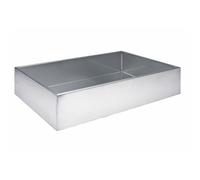Brushed Stainless Steel Water Features Reservoir - Silver / 100cm
