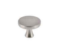(Brushed Steel) Kitchen Cupboard Cabinet Door Drawer Round Knob Handle Dune by GTV 3 Colours