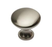 (Brushed Steel) Kitchen Cupboard Cabinet Door Drawer Round Knob Handle Terni by GTV 11 Colours