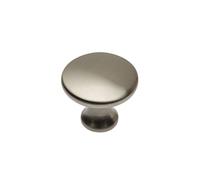 (Brushed Steel) Kitchen Cupboard Cabinet Door Drawer Round Knob Handle Udine by GTV 7 Colours