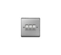 Brushed Steel Switch 10A 3G 2way Brushed Steel Switch 10A 3G 2way
