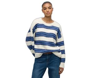 Brushed striped knit pullover for women Superdry Marron M