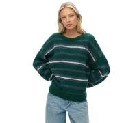 Brushed striped knit pullover for women Superdry Vert M