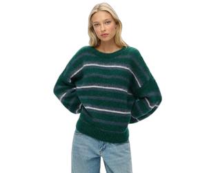 Brushed striped knit pullover for women Superdry Vert M