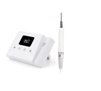 Brushless 35000RPM Portable 2-in-1 Electric Desktop Nail Drill Machine Drilling Manicure Polisher 85w Powerful with Bit Set(White-plugged in,UK)