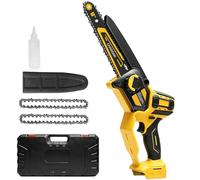 Brushless 8 Inch Mini Cordless Chainsaw, Compatible with Dewalt 18V/20V Battery (Battery Not Included), Handheld Electric Chain Saw with Auto Oiler for Wood Cutting, Tree Trimming & Branch Pruning