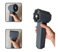 Brushless Blower Motor 500W High Speed Turbofan with Type-C 100W Fast Charging, for Ultra-High-Speed Bearings & CNC Machined Blades for Dust Collector, Gray Black